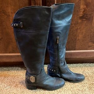 Vince Camuto Beatrix riding boot in black.